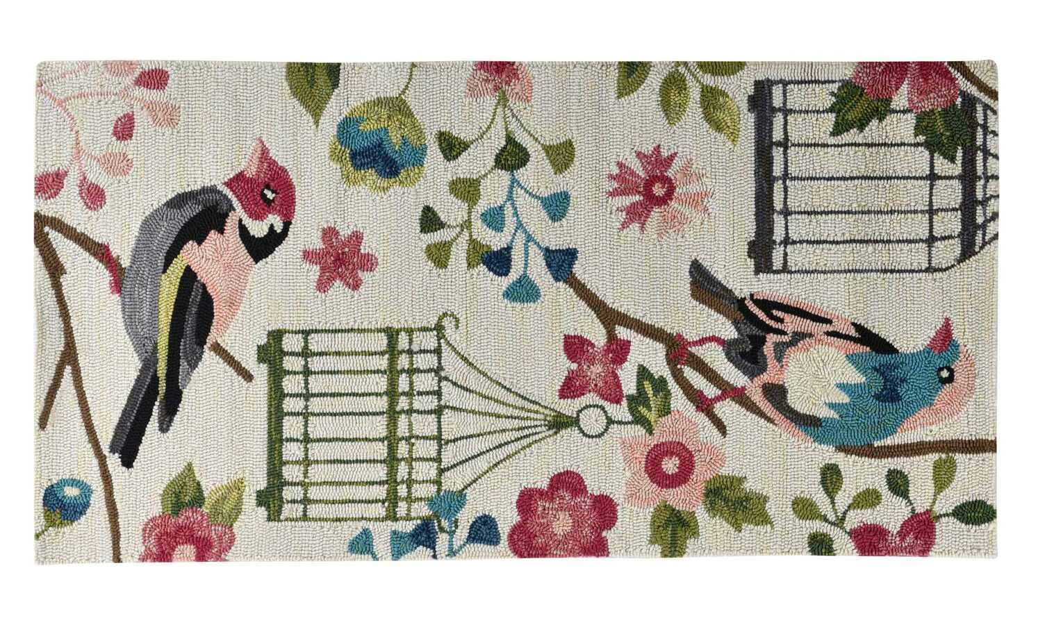 HOME STORY Handtuftteppich Rosetta | Weiß Multi 120x180 cm