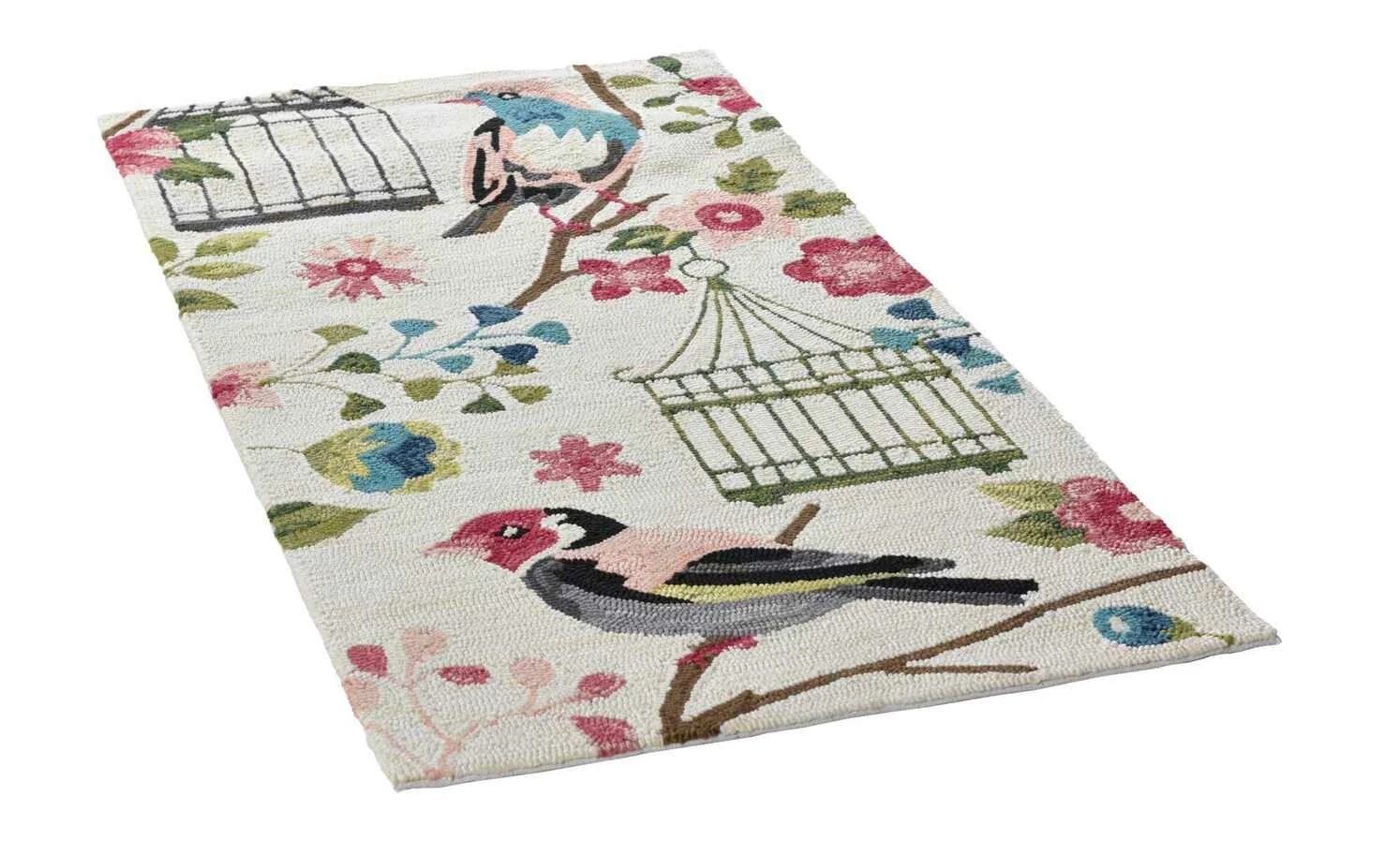 HOME STORY Handtuftteppich Rosetta | Weiß Multi 120x180 cm – Bild 4