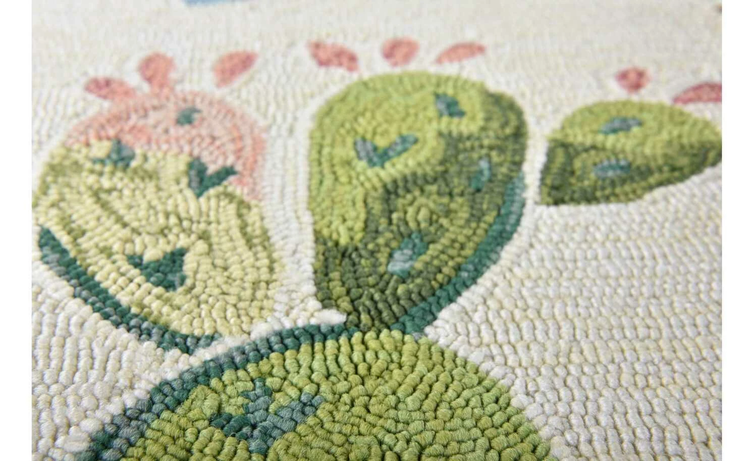 HOME STORY Handtuftteppich Rosetta | Weiß Multi 70x140 cm – Bild 4