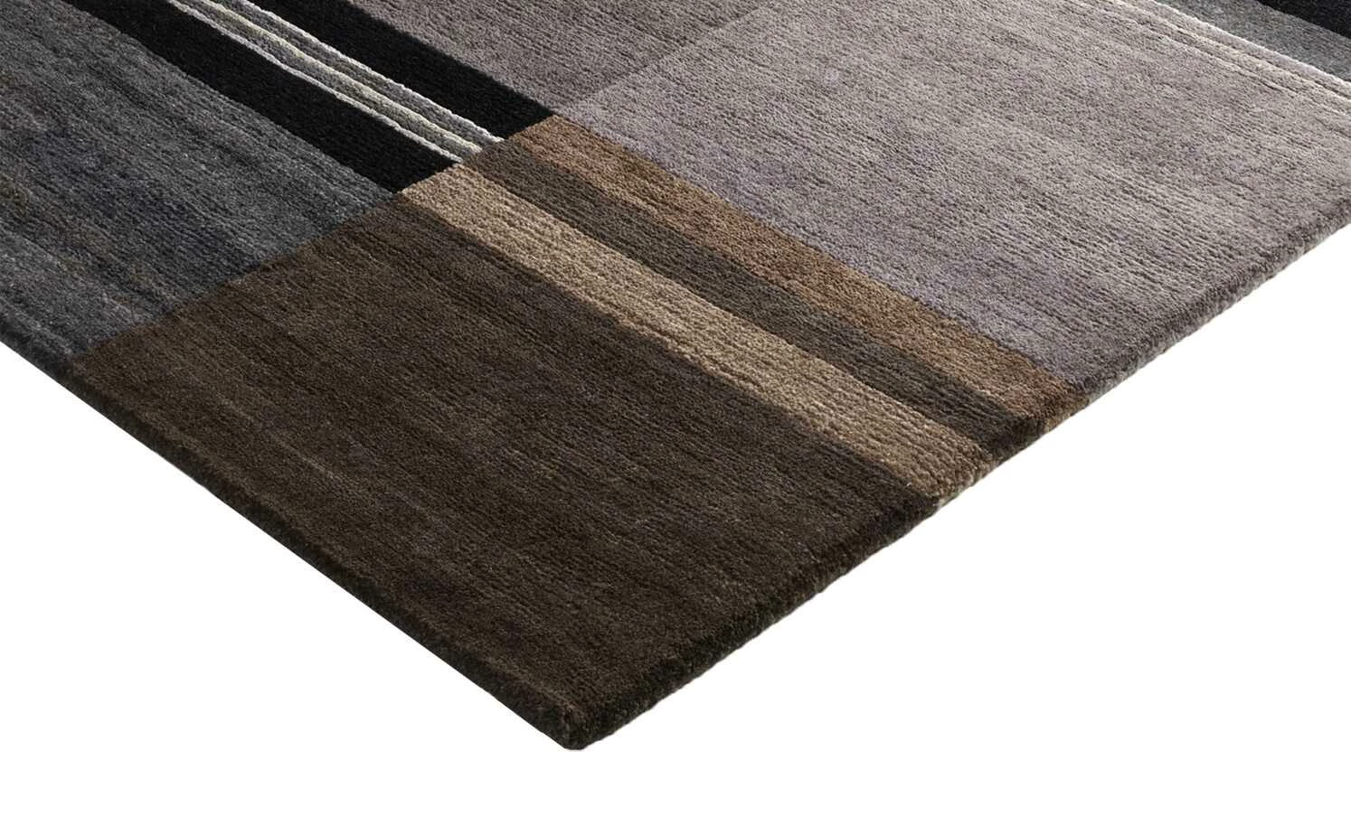 Handgeknüpfter Naturteppich Sensation Silk Soya | 200x250 cm Dunkelgrau – Bild 4