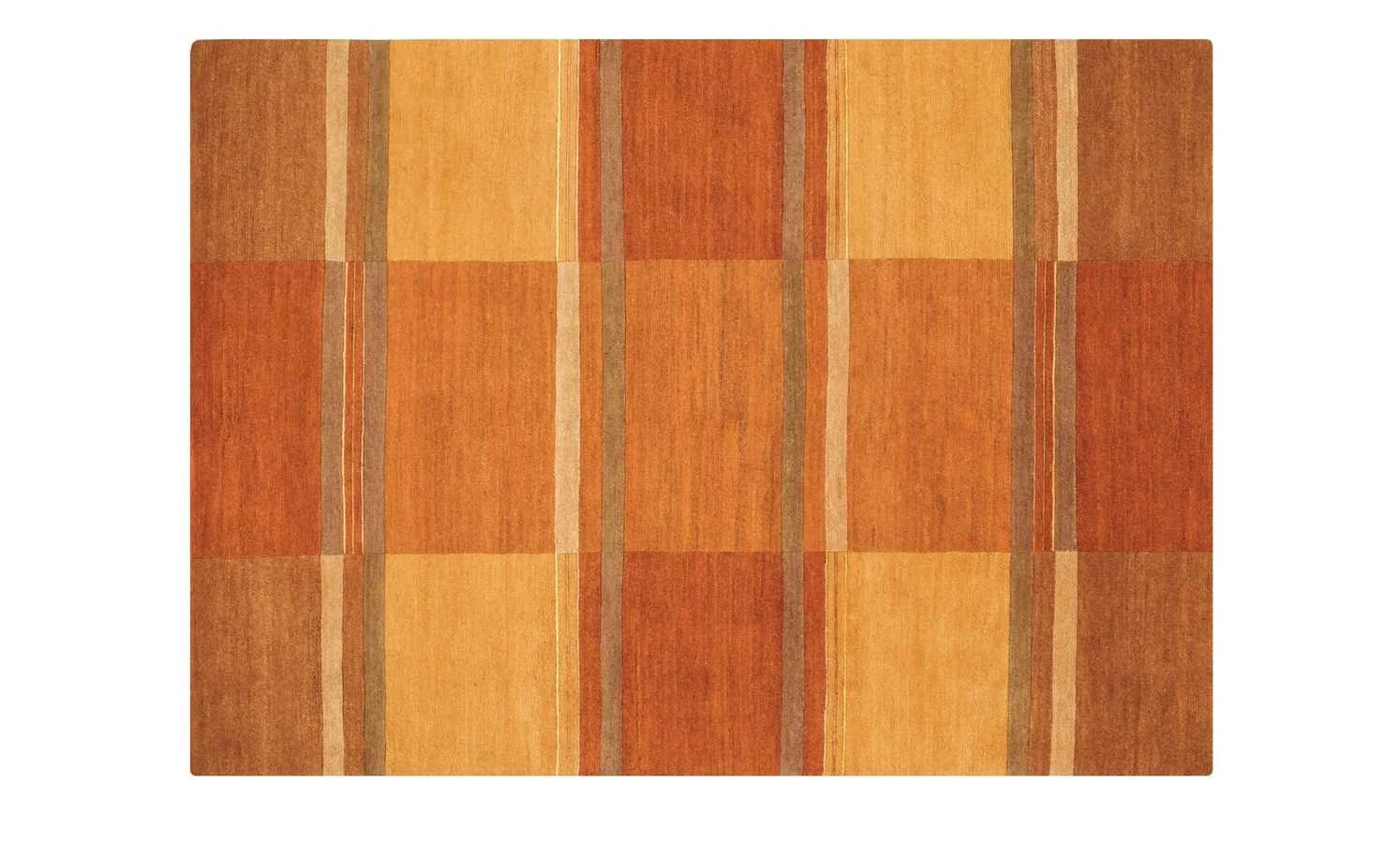 Handgeknüpfter Naturteppich Sensation Silk Soya | 70x140 cm Orange – Bild 2