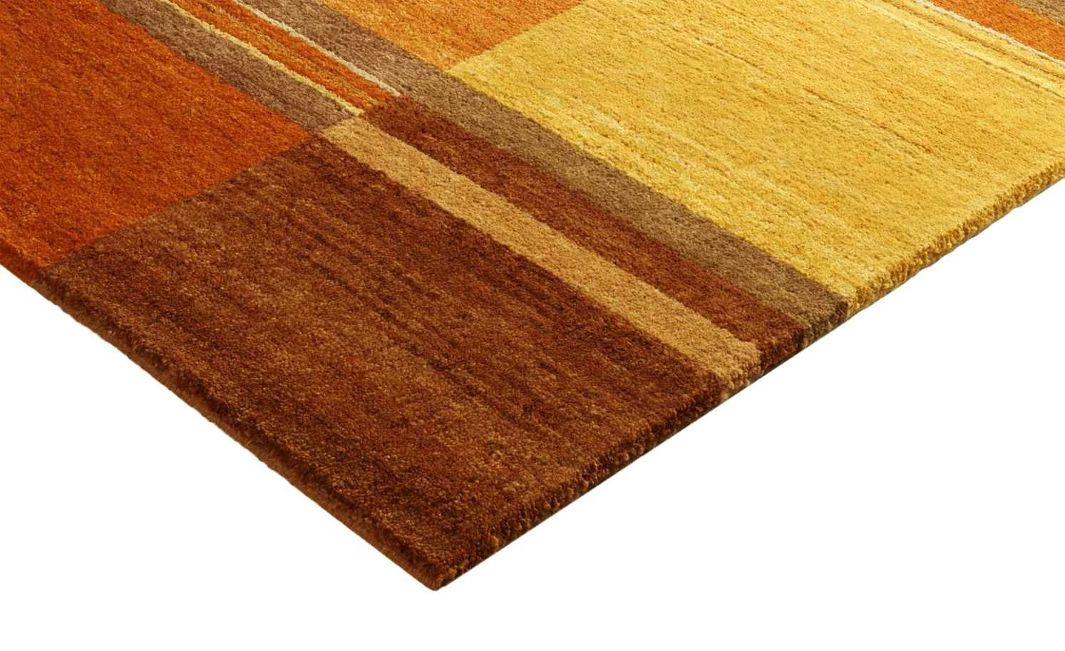 Handgeknüpfter Naturteppich Sensation Silk Soya | 70x140 cm Orange – Bild 3