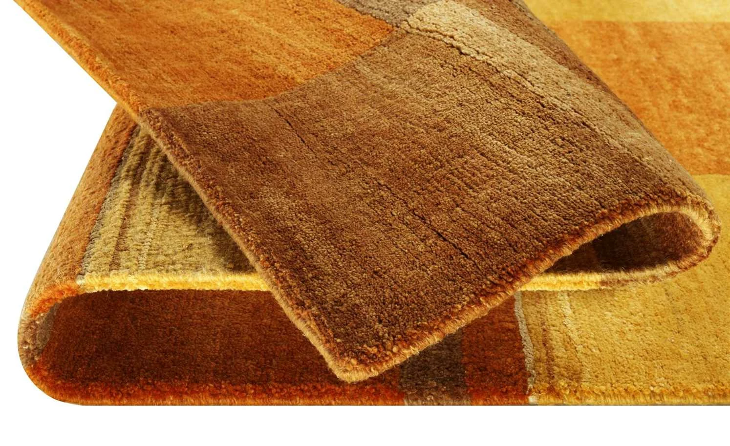 Handgeknüpfter Naturteppich Sensation Silk Soya | 70x140 cm Orange – Bild 4