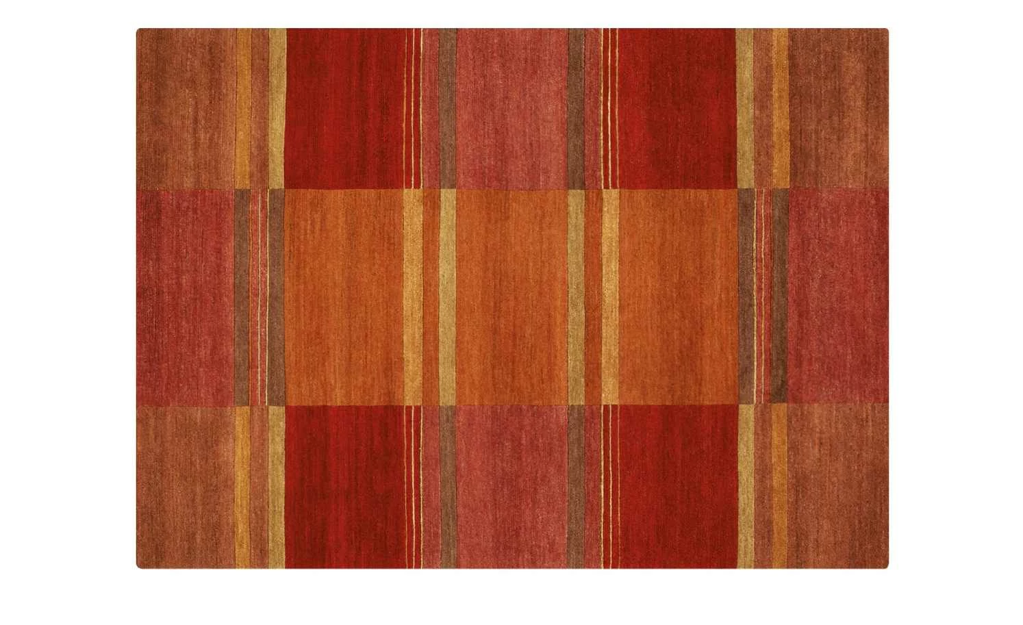 Handgeknüpfter Naturteppich Sensation Silk Soya | 70x140 cm Rot / Orange – Bild 2