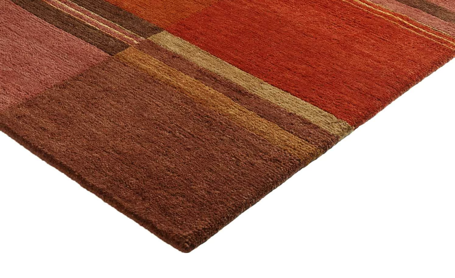 Handgeknüpfter Naturteppich Sensation Silk Soya | 70x140 cm Rot / Orange – Bild 3