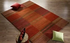 Handgeknüpfter Naturteppich Sensation Silk Soya | 70x140 cm Rot / Orange