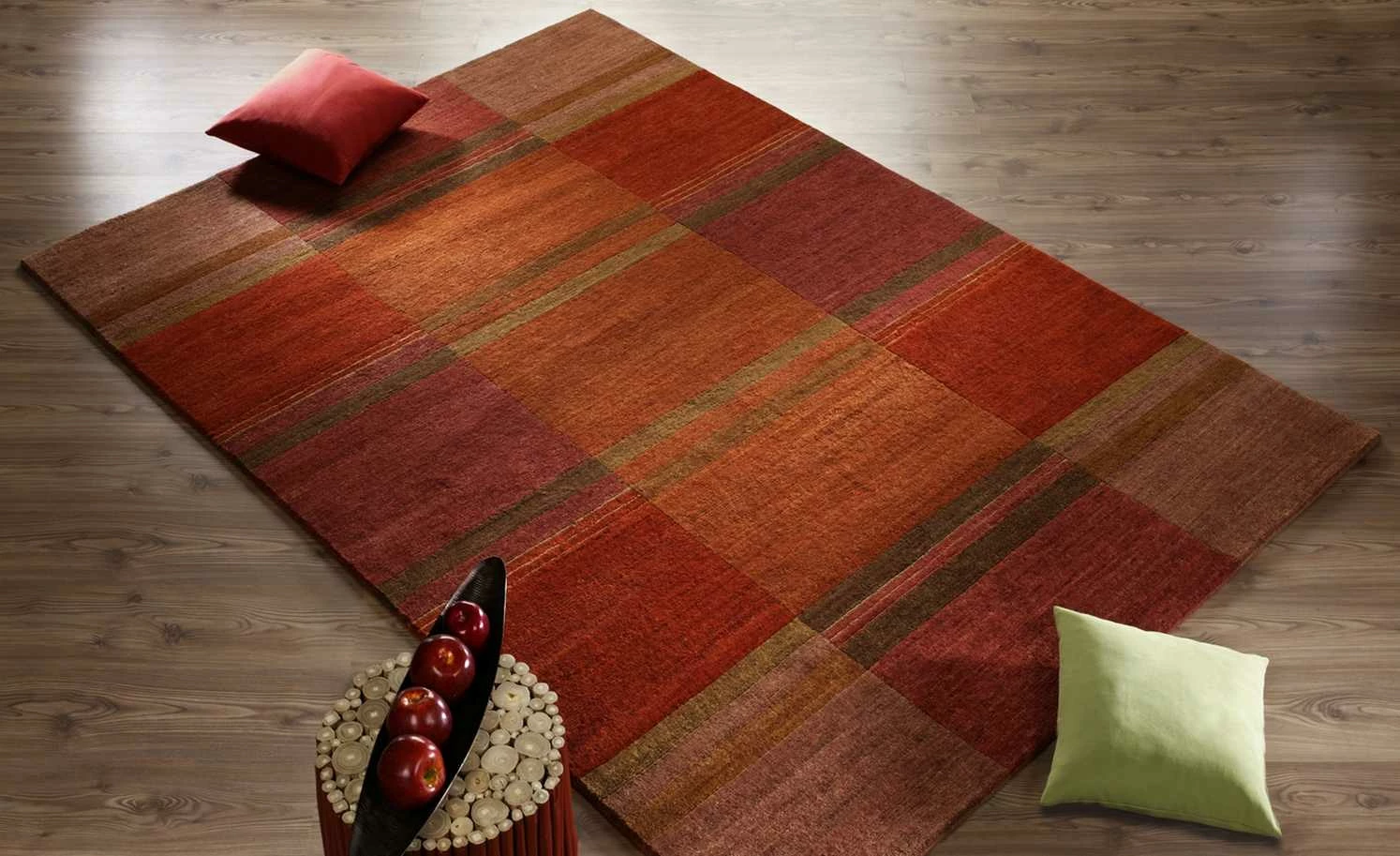 Handgeknüpfter Naturteppich Sensation Silk Soya | 70x140 cm Rot / Orange