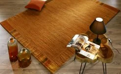 Handgeknüpfter Naturteppich Sensation Silk Rekhi | 90x160 cm Orange