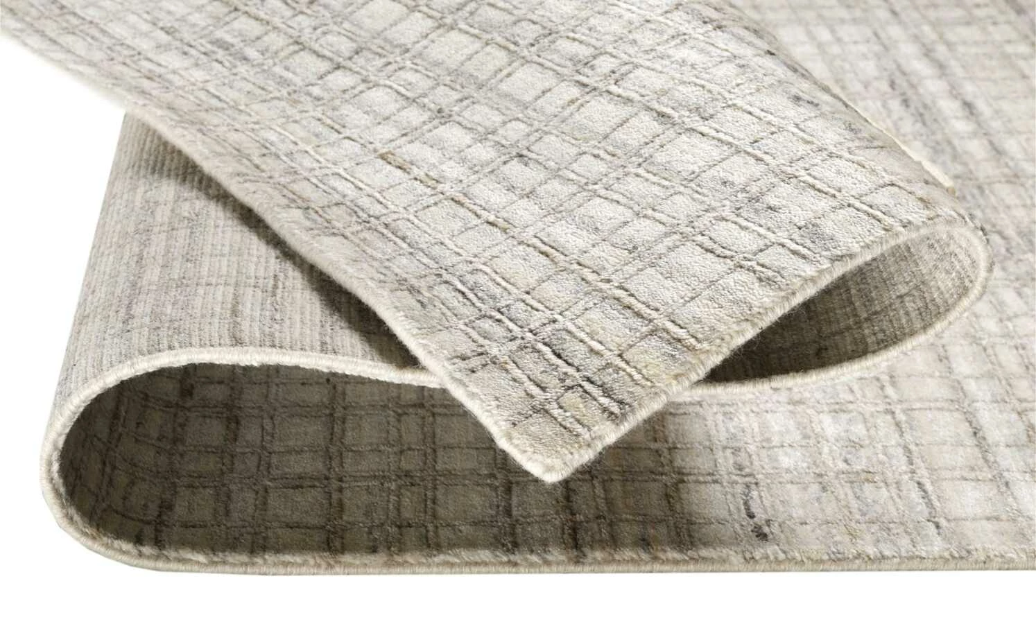 Nepal Teppich Delima Tarek | 70x140 cm Beige / Silbergrau – Bild 4