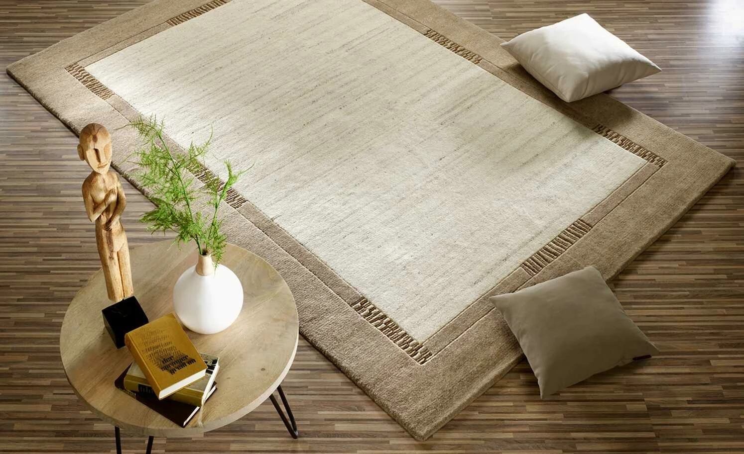 Kurzflorteppich Jowea Natur Emotion | 70x140 cm Beige / Creme – Bild 2