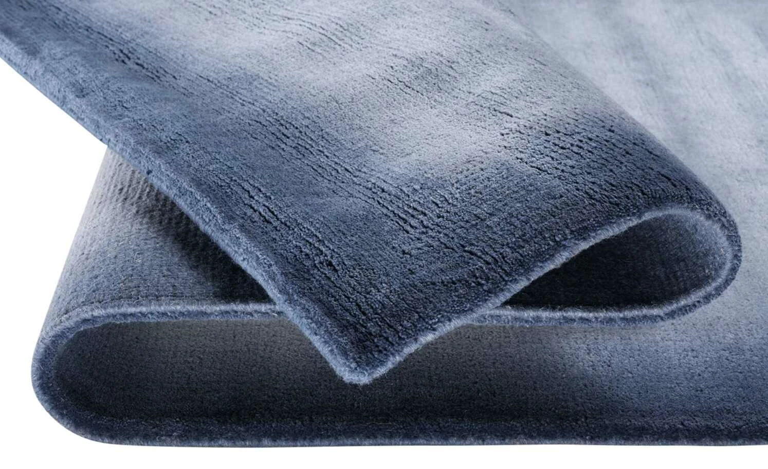 Handgeknüpfter Naturteppich Vinciano Tami | 170x240 cm Blau – Bild 4