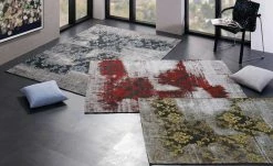 Vintage Teppich Diana Melody | 200x300 cm Grau / Gelb / Schwarz rechteckig