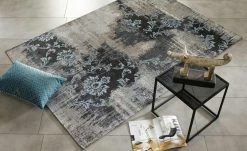 Vintage Teppich Diana Melody | 200x300 cm Grau / Blau rechteckig