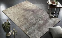 Vintage Teppich Butterfly Admiral | 65x130 cm Beige / Grau / Rose