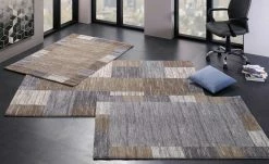 Kurzflorteppich Sofi Star | Beige / Braun 65x130 cm