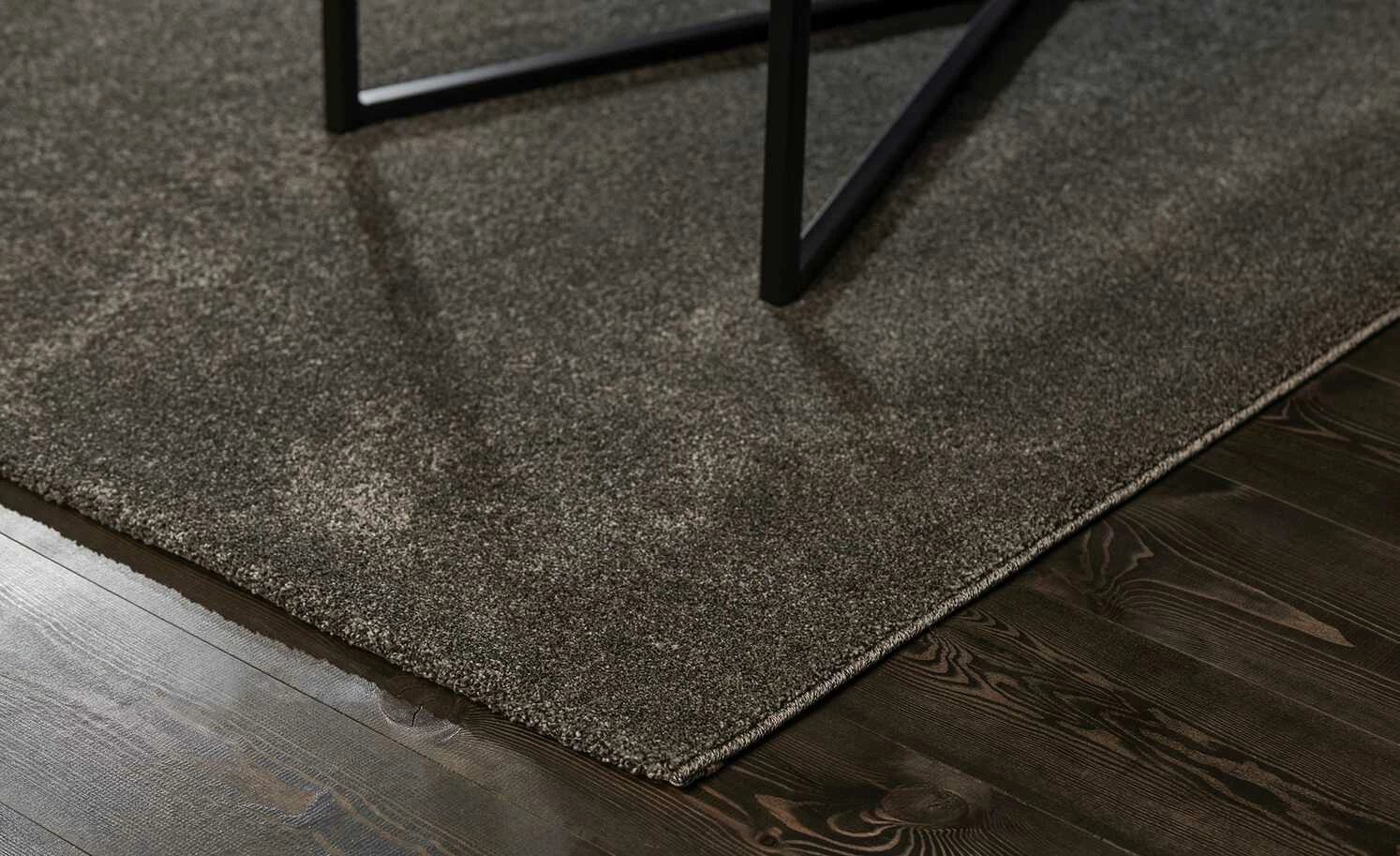 Kurzflorteppich Louvre Melange | Anthrazit 200x290 cm