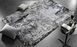 Hochflorteppich Juwel Liray | Grau / Anthrazit 120x170 cm rechteckig