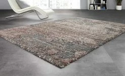 Hochflorteppich Juwel Silenta | Altrosa / Grau 200x290 cm