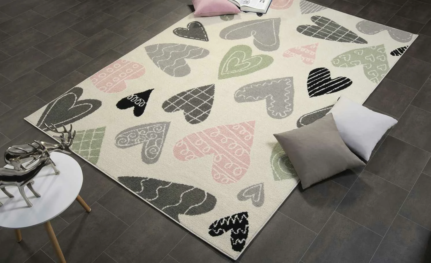 HOME STORY Kinderteppich Kiddy Love | 80x150 cm