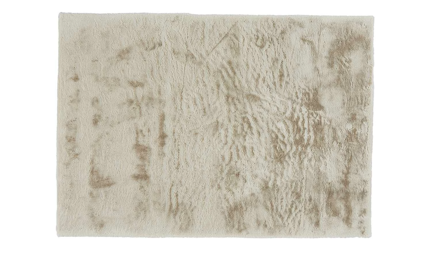 HOME STORY Hochflorteppich Bunny | 160x230 cm Beige rechteckig – Bild 2