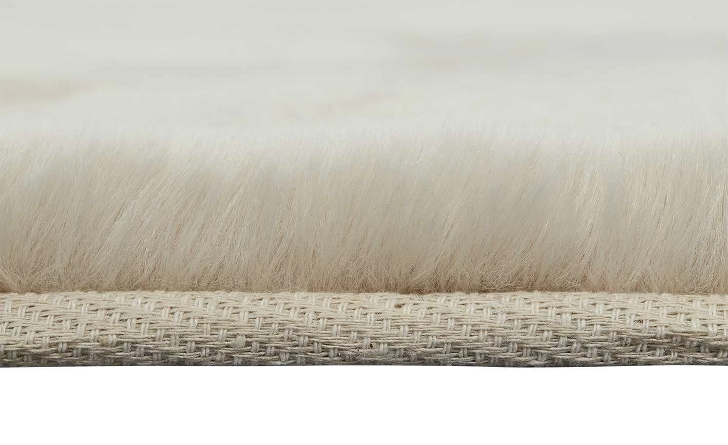 HOME STORY Hochflorteppich Bunny | 160x230 cm Beige rechteckig – Bild 4