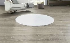 HOME STORY Hochflorteppich Bunny | Ø 160 cm Weiß Rund