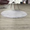 HOME STORY Hochflorteppich Bunny | Ø 160 cm Silbergrau Rund