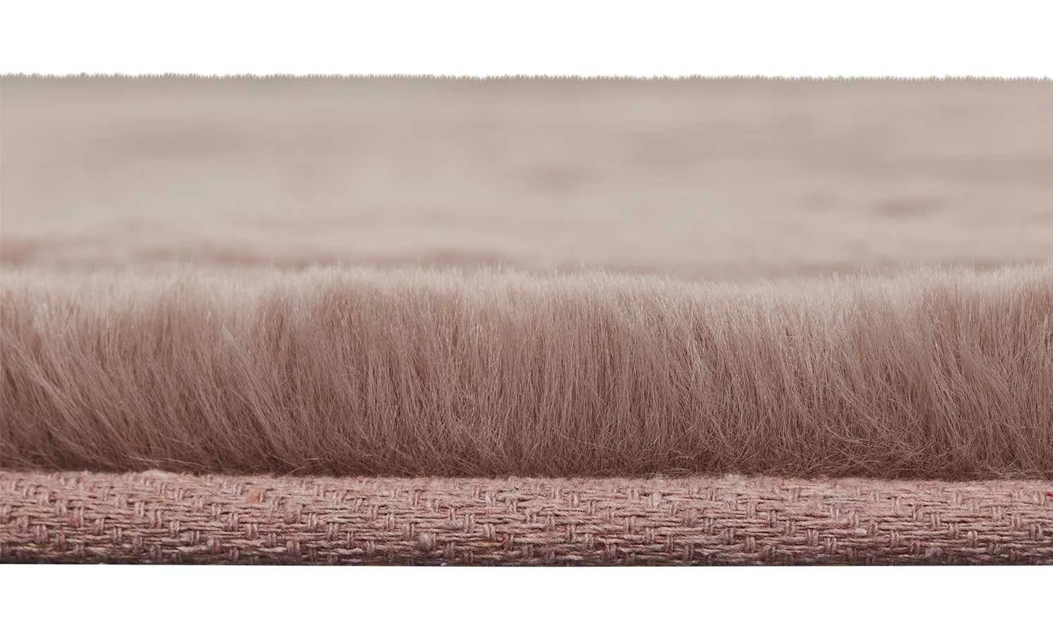 HOME STORY Hochflorteppich Bunny | Ø 160 cm Rosè Rund – Bild 5