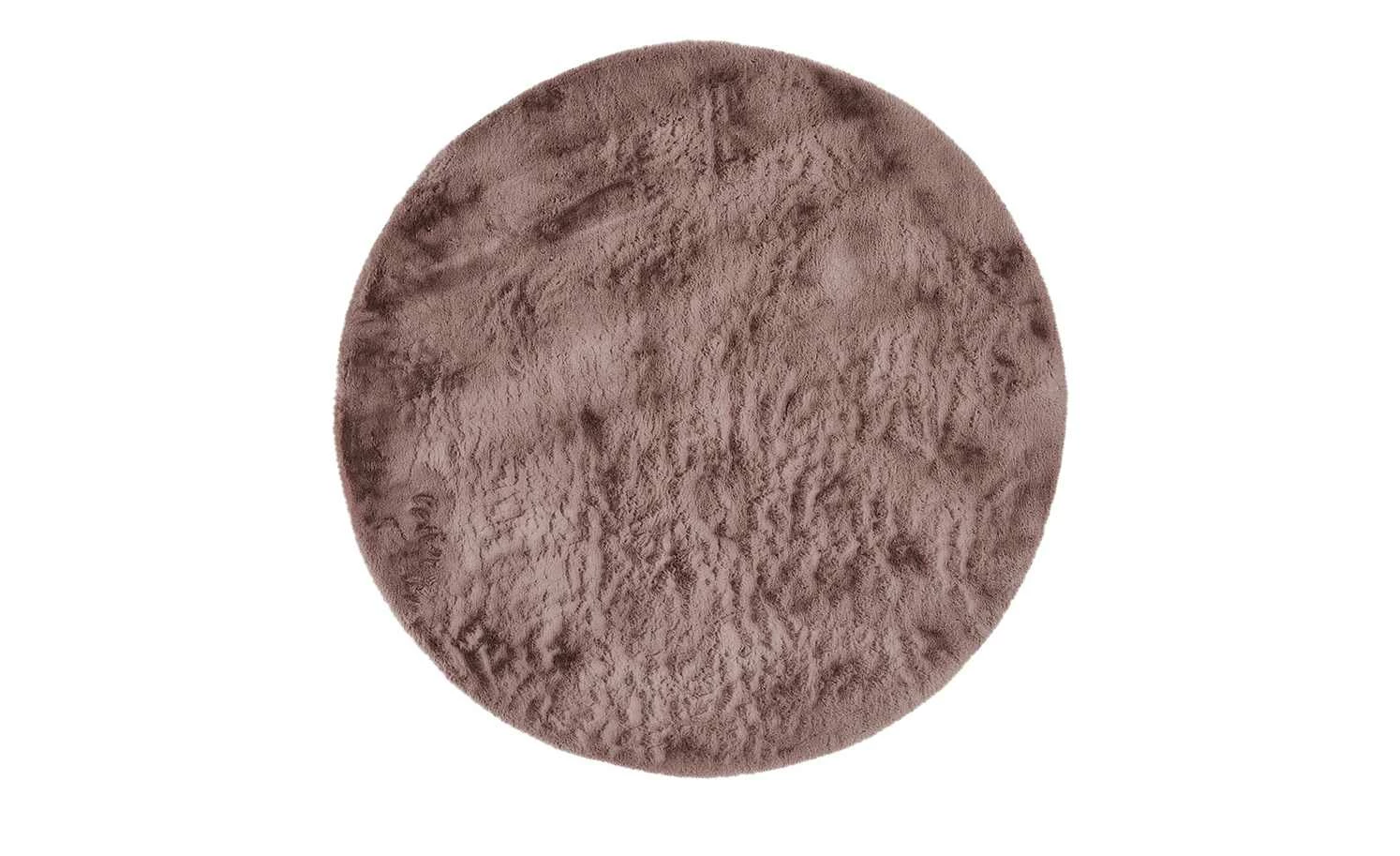 HOME STORY Hochflorteppich Bunny | Ø 160 cm Rosè Rund – Bild 3