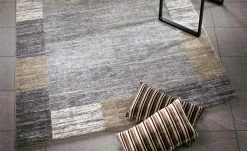 Kurzflorteppich Sofi Star | Grau / Braun 240x290 cm