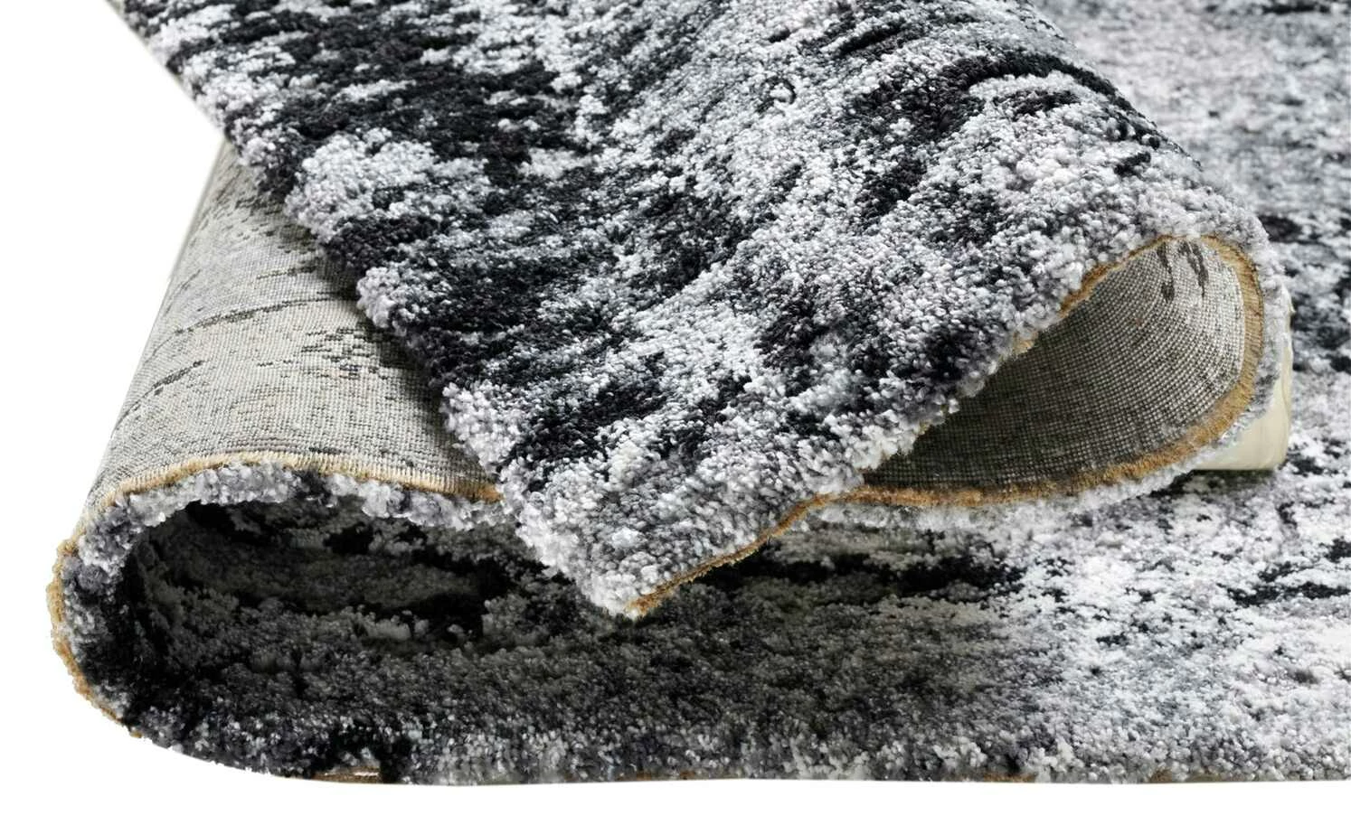 Hochflorteppich Juwel Liray | Grau / Anthrazit 240x340 cm rechteckig – Bild 4