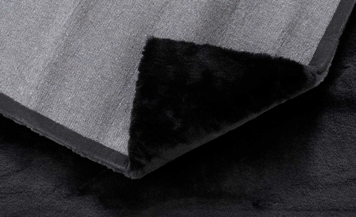 Hochflorteppich Felpa | Schwarz 70x140 cm rechteckig – Bild 5