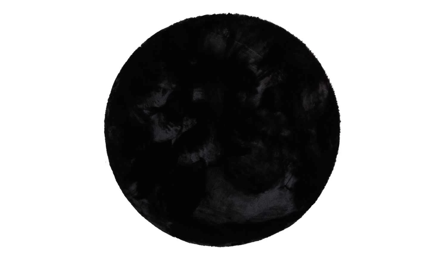 Hochflorteppich Felpa | Schwarz Ø 80 cm Rund