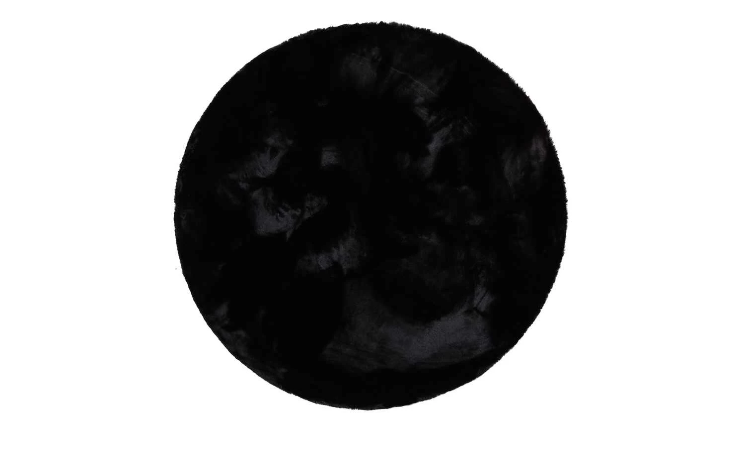 Hochflorteppich Felpa | Schwarz Ø 80 cm Rund – Bild 2