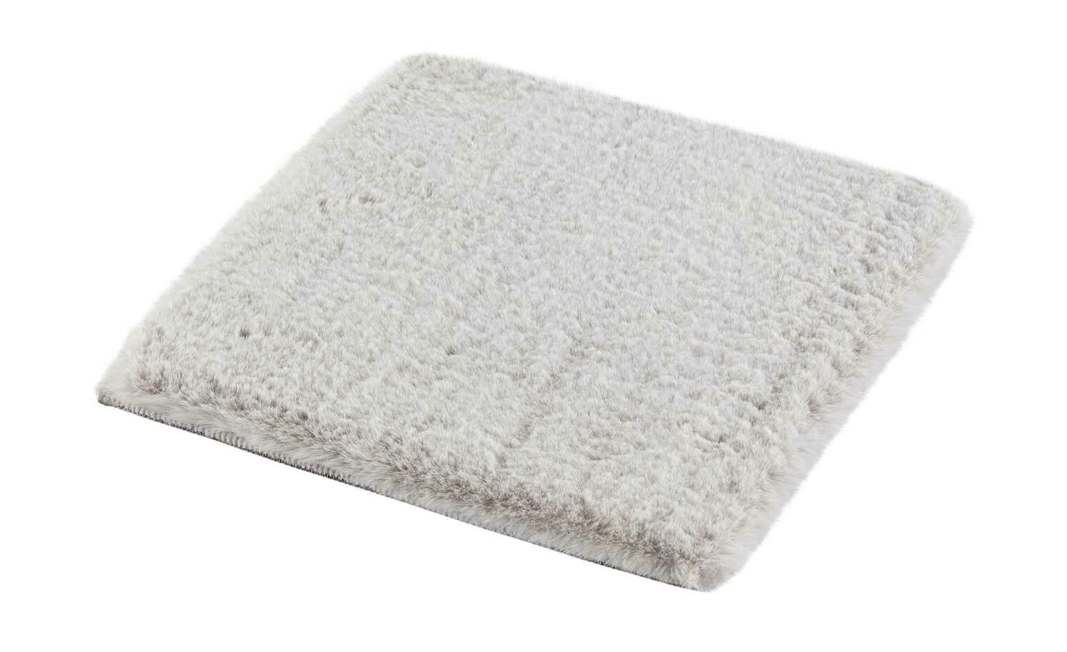 HOME STORY Sitz-Kunstfell Bunny | silberfarben 35x35 cm quadratisch – Bild 3