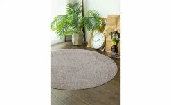 HOME STORY Hochflorteppich Dream | Natur (Beige-Grau) Ø 160 cm
