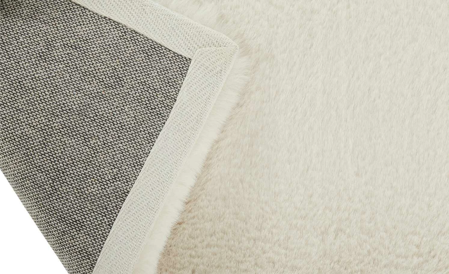 HOME STORY Hochflorteppich Super Soft | 120x160 cm Beige rechteckig – Bild 4