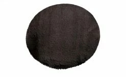 HOME STORY Hochflorteppich Super Soft | Ø 160 cm Stein (Grau) Rund