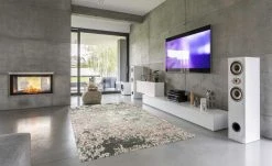 Hochflorteppich Juwel Dramatica | 65x130 cm Rosenholz / Grau