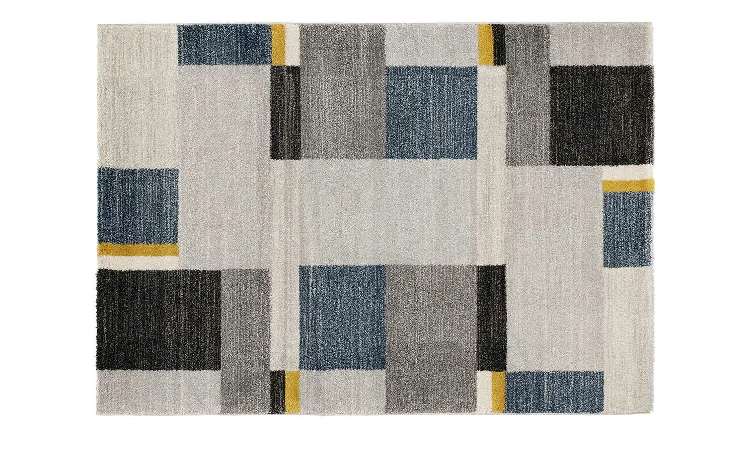 Hochflorteppich Castle Beppo | 140x200 cm Grau / Blau / Gelb – Bild 2