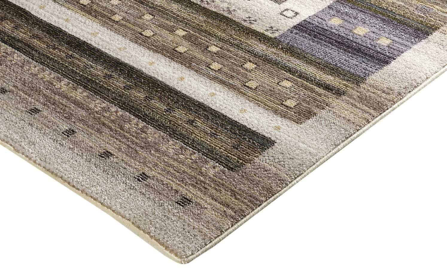 Kurzflorteppich Ovation Lorin | 85x250 cm Beige / Grau Läufer – Bild 3