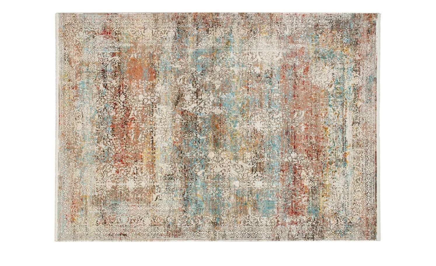Kurzflorteppich Palermo | Beige / Blau / Orange 120x180 cm rechteckig – Bild 4