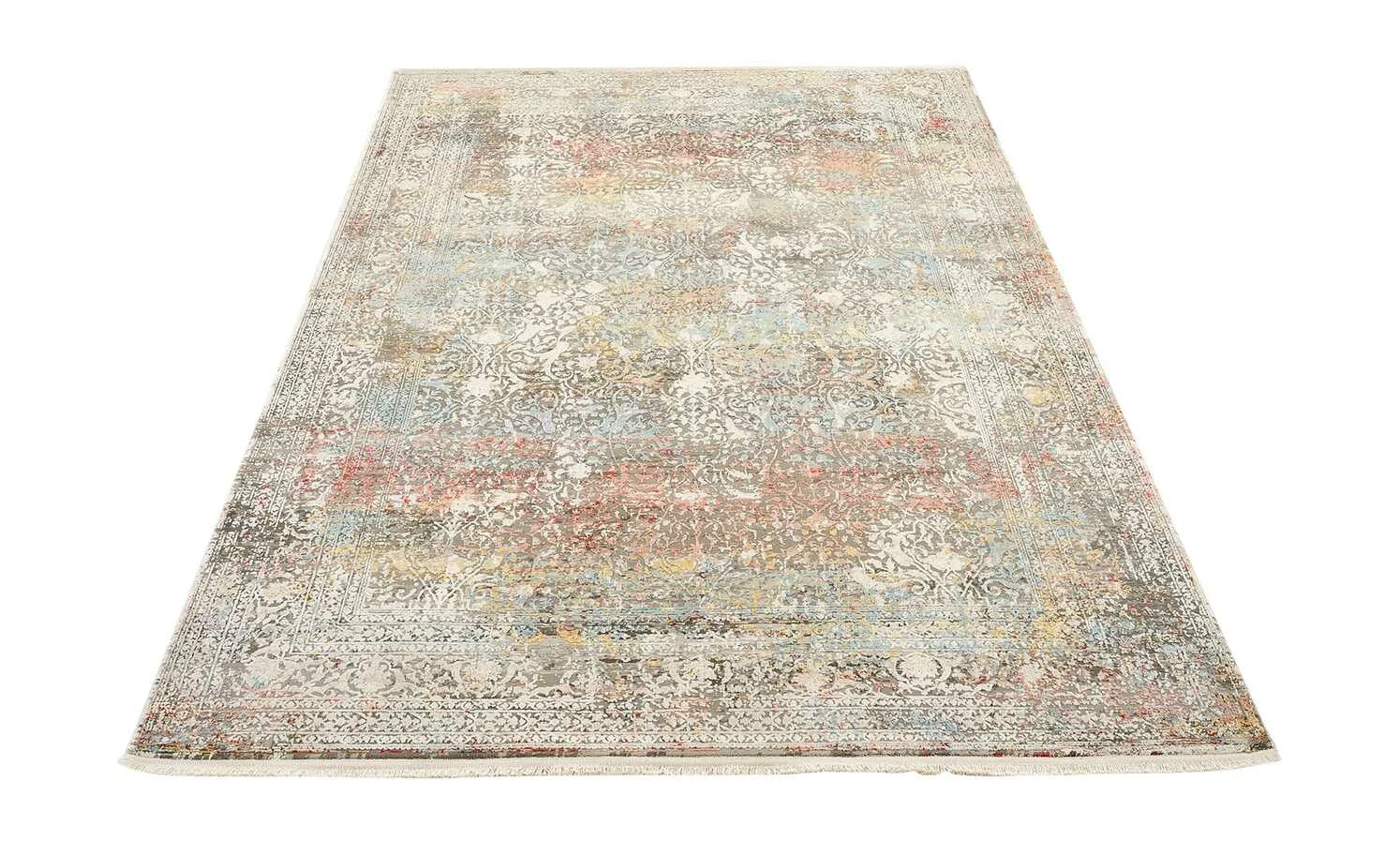 Kurzflorteppich Palermo | Beige / Blau / Orange 120x180 cm rechteckig – Bild 5