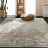 Kurzflorteppich Palermo | Beige / Blau / Orange 120x180 cm rechteckig
