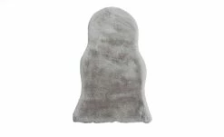 HOME STORY Kunstfell Tierfellform Bunny Soft | Silbergrau