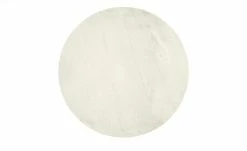 HOME STORY Hochflorteppich Bunny | Ø 80 cm Beige Rund