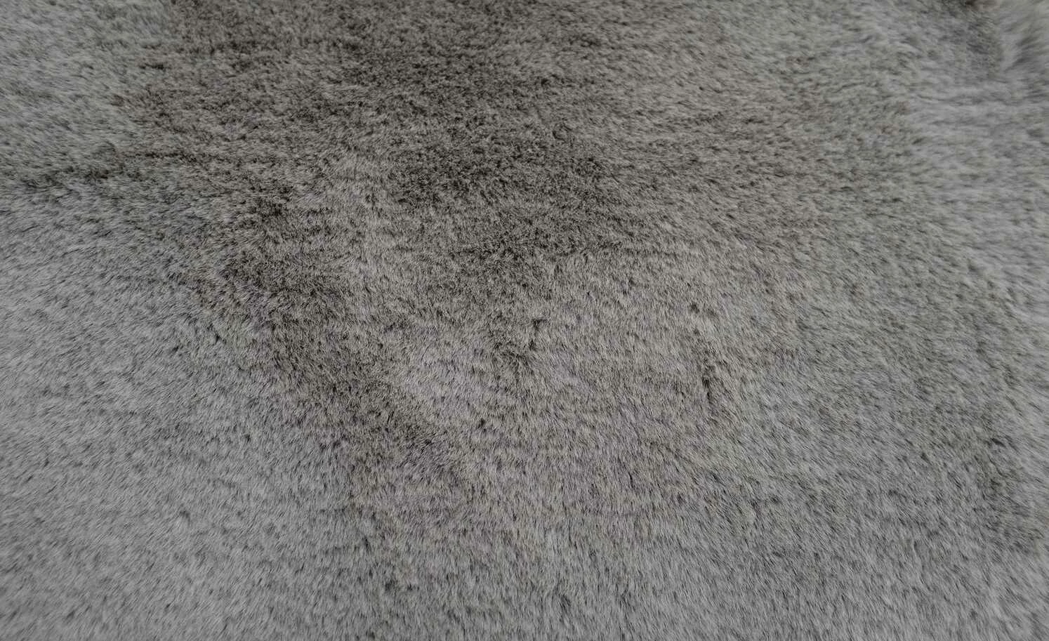 HOME STORY Hochflorteppich Bunny | Ø 80 cm Grau Rund – Bild 3