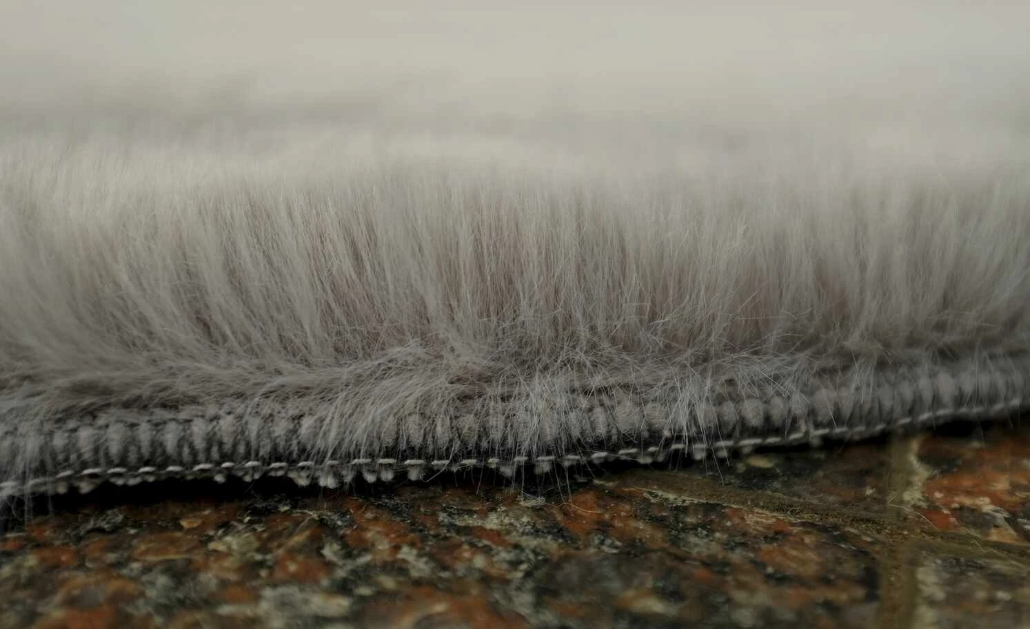 HOME STORY Hochflorteppich Bunny | Ø 80 cm Grau Rund – Bild 5