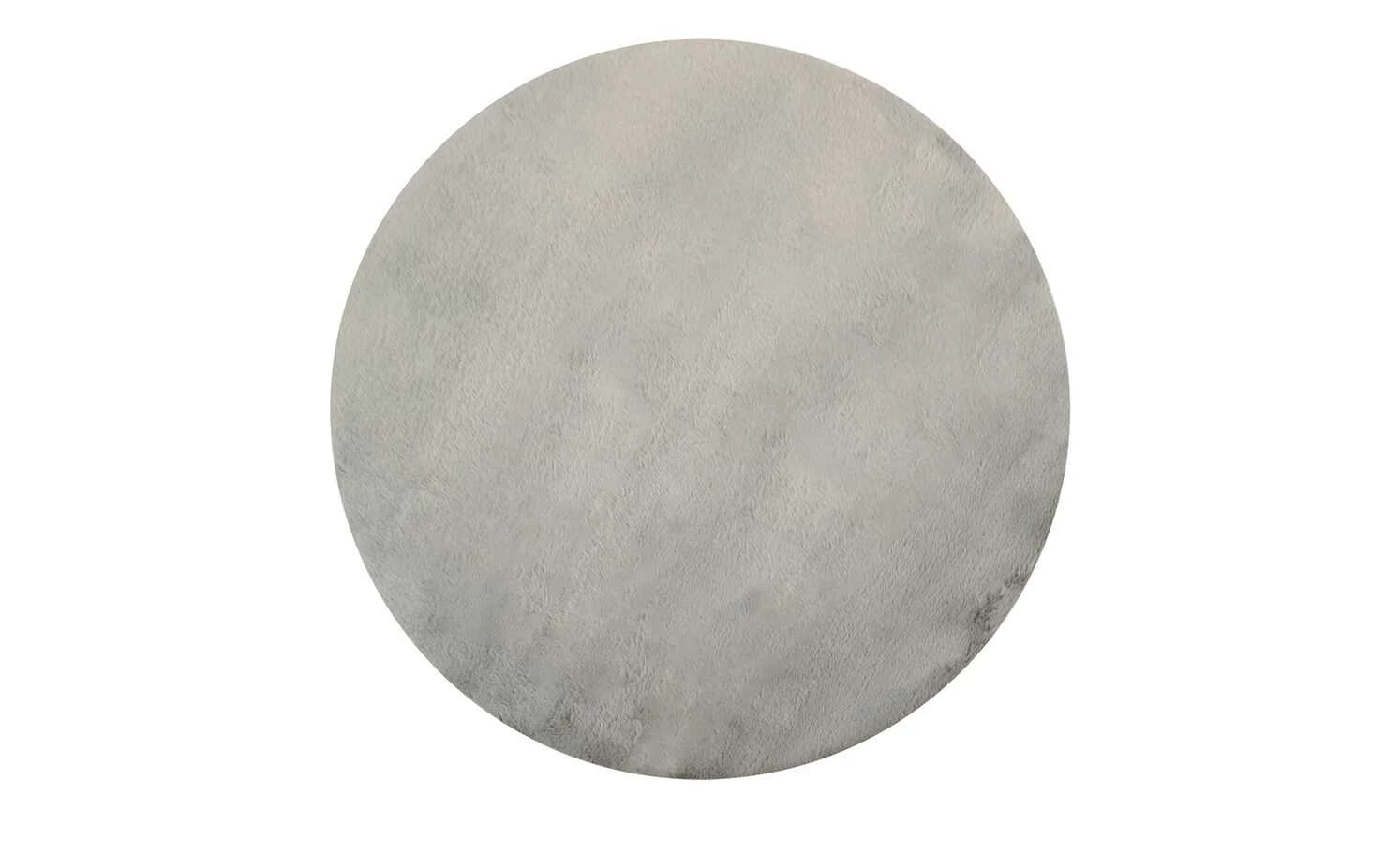 HOME STORY Hochflorteppich Bunny | Ø 80 cm Grau Rund