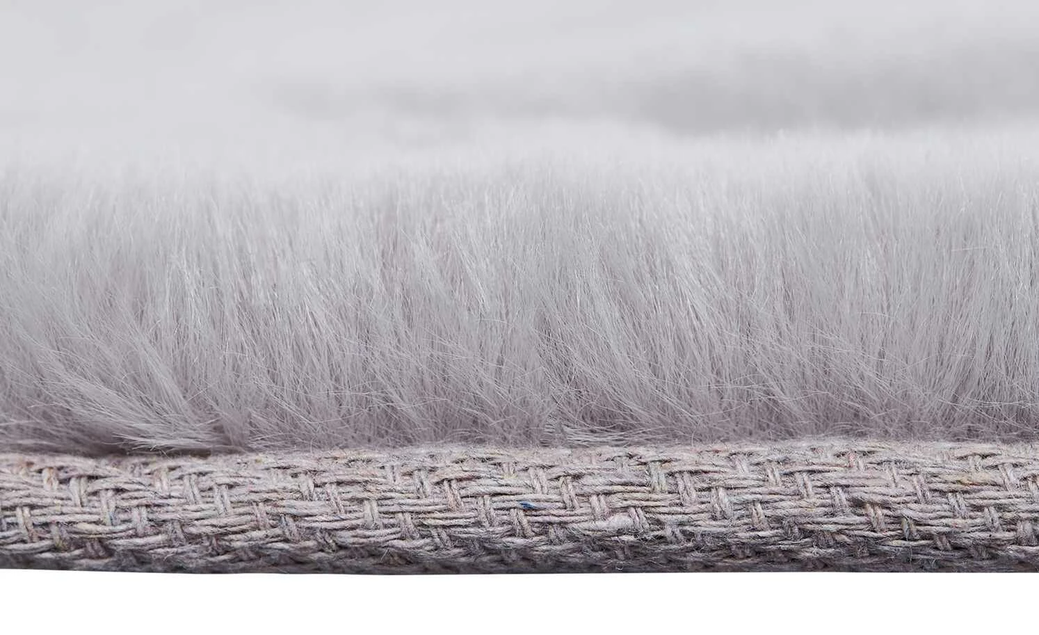 HOME STORY Hochflorteppich Bunny | Ø 120 cm Silbergrau Rund – Bild 7